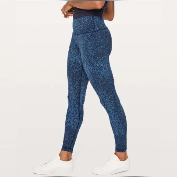 LULULEMON Wunder Under Hi-Rise Luxtreme Leggings Lunar Eclipse Royal Size 10 - Picture 1 of 9